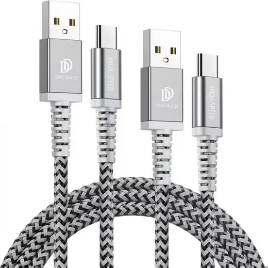 DUX DUCIS TYPE C USB-C CABLE 2A 1M+2M KII-PRO 2IN1 NYLON BLACK