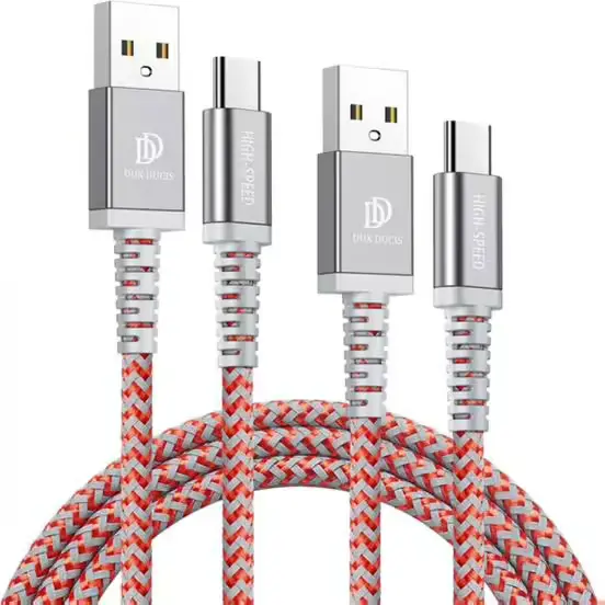 DUX DUCIS TYPE C USB-C CABLE 2A 1M+2M KII-PRO 2IN1 NYLON RED