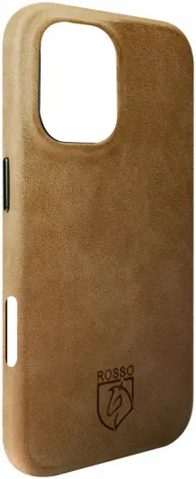 Rosso Elite iPhone 16 Plus Hoesje Leer Back Cover MagSafe Lichtbruin