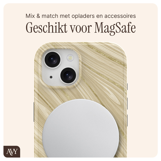 AVY Apple iPhone 15 MagSafe Hoesje met Koord 30CM Aurum Lien