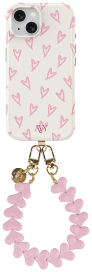 AVY Apple iPhone 15 MagSafe Hoesje met Koord 30CM Cupid Hearts