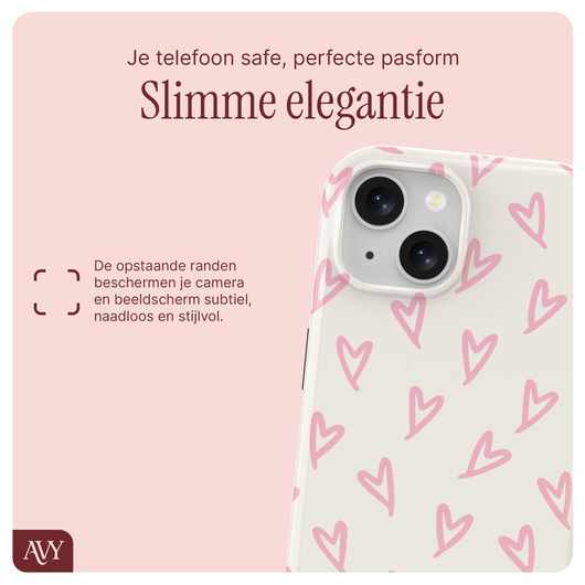AVY Apple iPhone 15 MagSafe Hoesje met Koord 30CM Cupid Hearts
