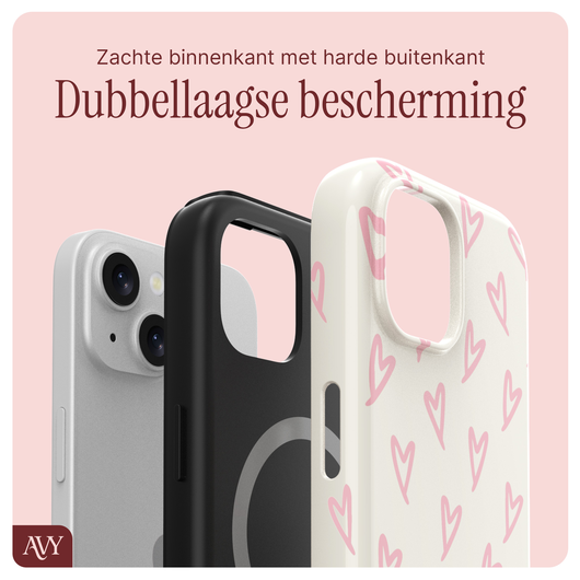 AVY Apple iPhone 15 MagSafe Hoesje met Koord 30CM Cupid Hearts
