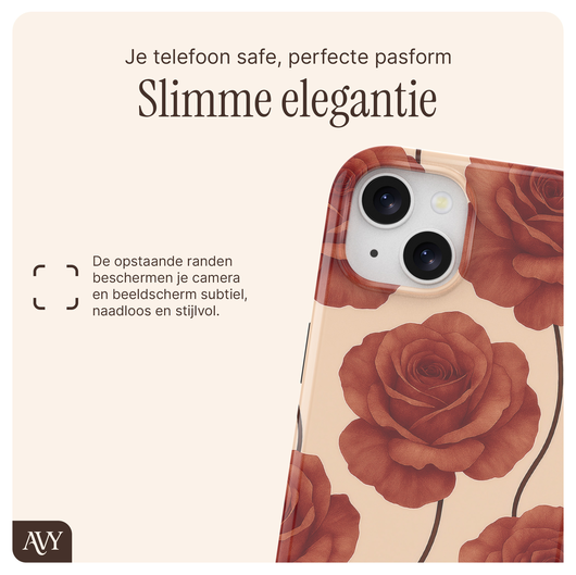 AVY Apple iPhone 15 MagSafe Hoesje met Koord 30CM Hearts & Roses