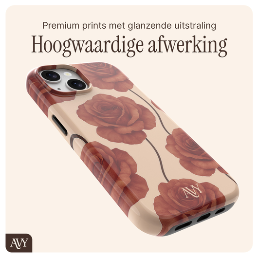 AVY Apple iPhone 15 MagSafe Hoesje met Koord 30CM Hearts & Roses