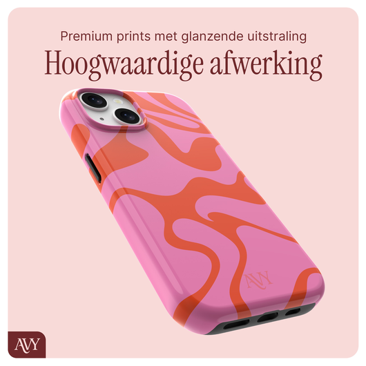 AVY Apple iPhone 15 MagSafe Hoesje met Koord 30CM Rose Hearts