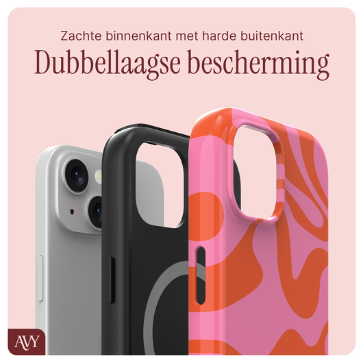 AVY Apple iPhone 15 MagSafe Hoesje met Koord 30CM Rose Hearts