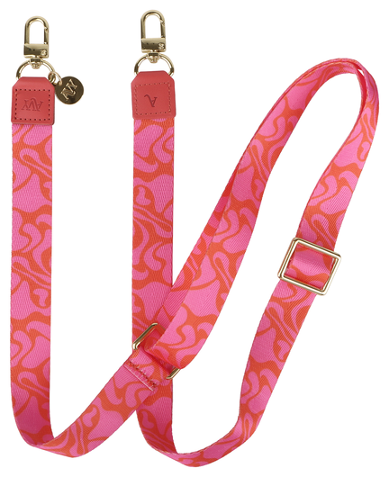 AVY Apple iPhone 15 Pro MagSafe Hoesje met Koord 130CM Rosé Twist