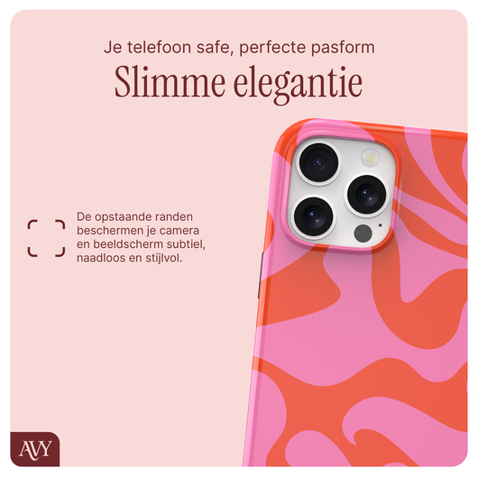 AVY Apple iPhone 15 Pro MagSafe Hoesje met Koord 130CM Rosé Twist