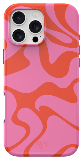 AVY Apple iPhone 15 Pro MagSafe Hoesje met Koord 130CM Rosé Twist