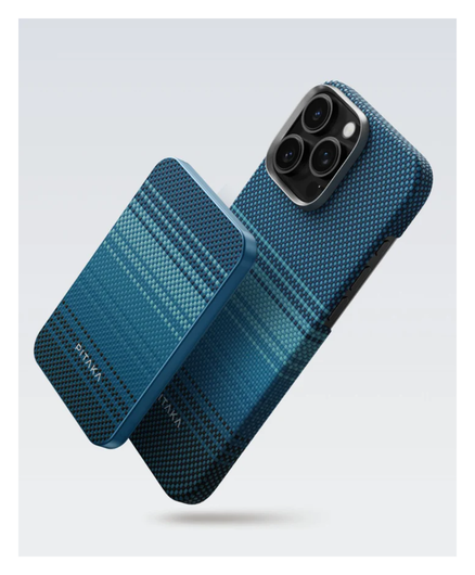 PITAKA Apple iPhone 16 Pro Max Hoesje met 5.000mAh MagSafe Powerbank Moonrise