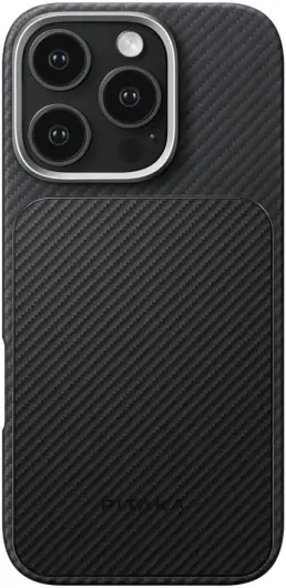 PITAKA Apple iPhone 16 Pro Max Hoesje met 5.000mAh MagSafe Powerbank Zwart