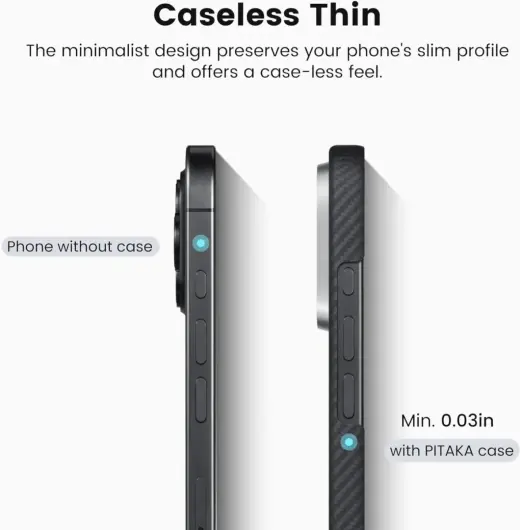 PITAKA Apple iPhone 16 Pro Max Hoesje met 5.000mAh MagSafe Powerbank Zwart