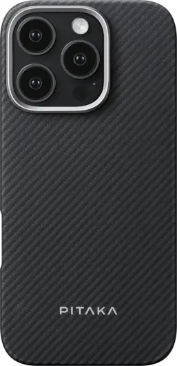 PITAKA Apple iPhone 16 Pro Max Hoesje met 5.000mAh MagSafe Powerbank Zwart