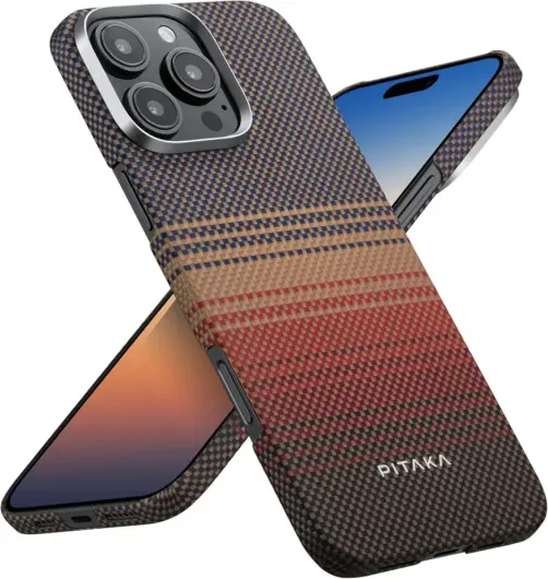 PITAKA MagEZ 6 Apple iPhone 16 Pro Max Hoesje 600D Ultra Dun MagSafe Sunset