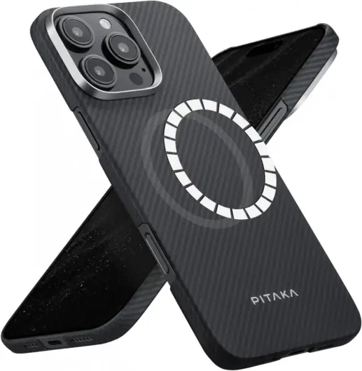 PITAKA MagEZ 6 Apple iPhone 16 Pro Max Hoesje 600D Ultra Dun MagSafe Zwart