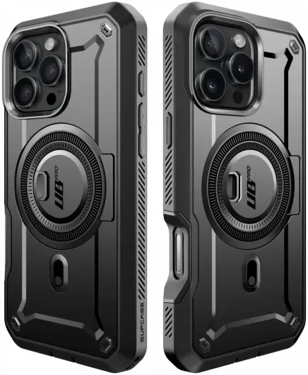 SUPCASE UB Mag Pro Apple iPhone 16 Pro Max Hoesje MagSafe Stand Zwart