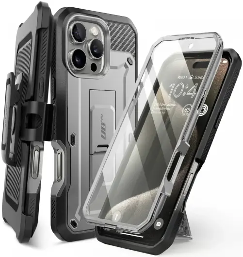 SUPCASE UB Pro Apple iPhone 16 Pro Max Hoesje Full Protect Kickstand Grijs