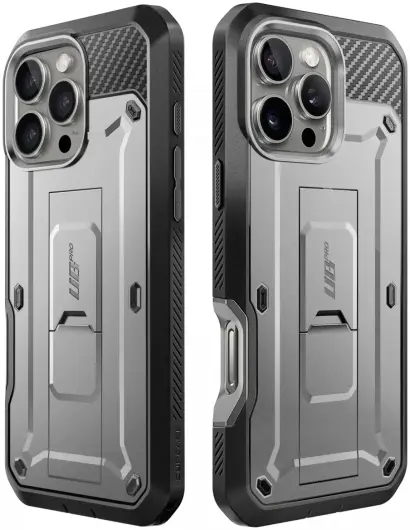 SUPCASE UB Pro Apple iPhone 16 Pro Max Hoesje Full Protect Kickstand Grijs
