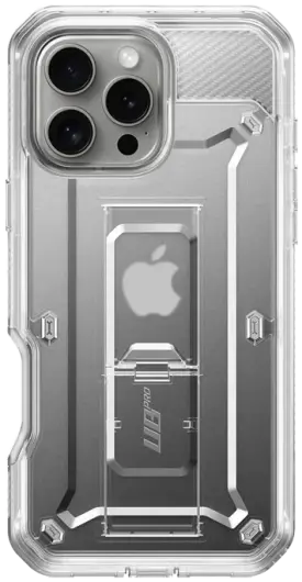 SUPCASE UB Pro Apple iPhone 16 Pro Max Hoesje Full Protect Kickstand Transparant