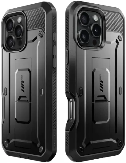 SUPCASE UB Pro Apple iPhone 16 Pro Max Hoesje Full Protect Kickstand Zwart