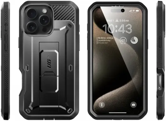 SUPCASE UB Pro Apple iPhone 16 Pro Max Hoesje Full Protect Kickstand Zwart