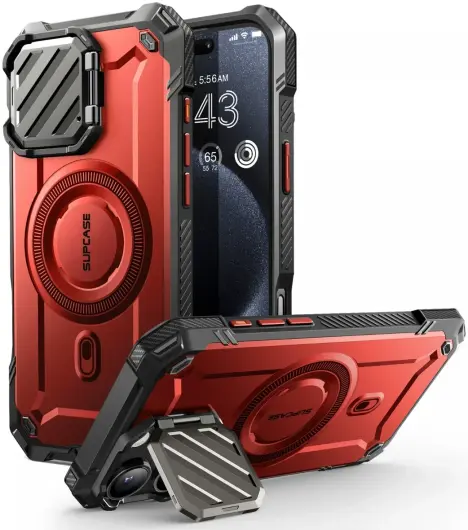 SUPCASE UB Pro MagXT Apple iPhone 16 Pro Max Hoesje Camera Protector Rood