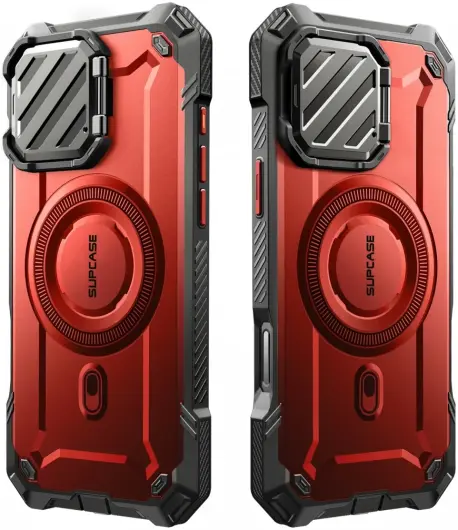 SUPCASE UB Pro MagXT Apple iPhone 16 Pro Max Hoesje Camera Protector Rood