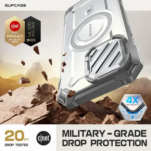 SUPCASE UB Pro MagXT Apple iPhone 16 Pro Max Hoesje Camera Protector Wit