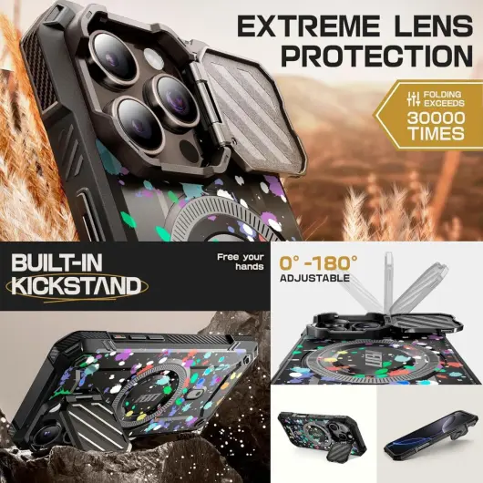 SUPCASE UB Pro MagXT iPhone 16 Pro Max Hoesje Camera Protector Stipjes
