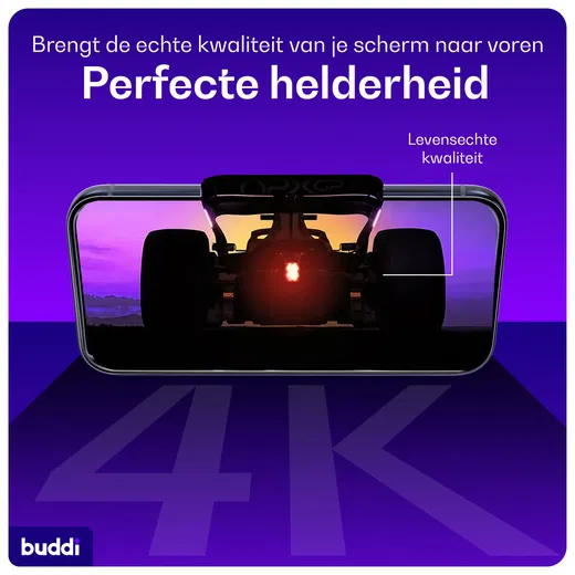 Buddi Easy Fit iPhone 15 Pro Max Tempered Glass met Installatietray (2-Pack)