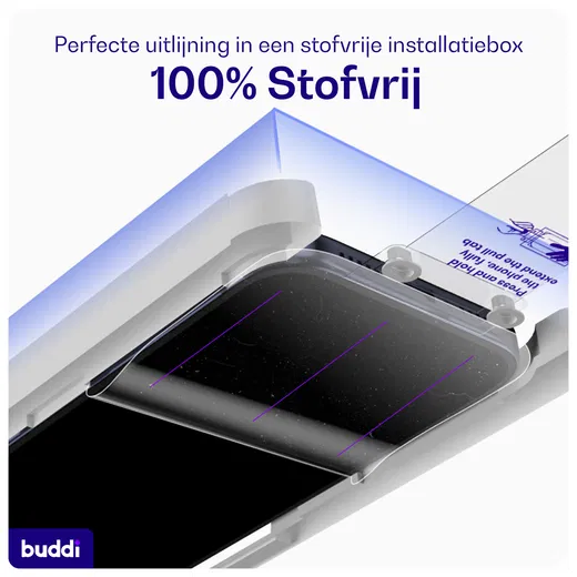 Buddi Easy Fit iPhone 15 Pro Max Tempered Glass met Installatietray (2-Pack)