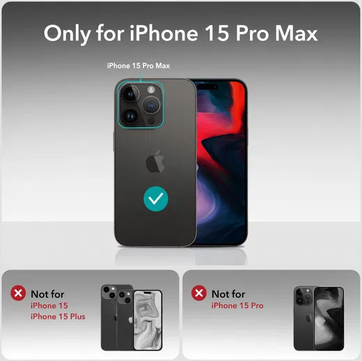 ESR iPhone 15 Pro Max Screen Protector Glas met Montageframe (2-Pack)