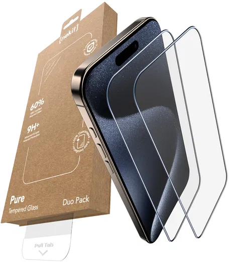 NEKIT Pure Apple iPhone 15 Pro Max Tempered GRS Glass Installatiebox (2-Pack)