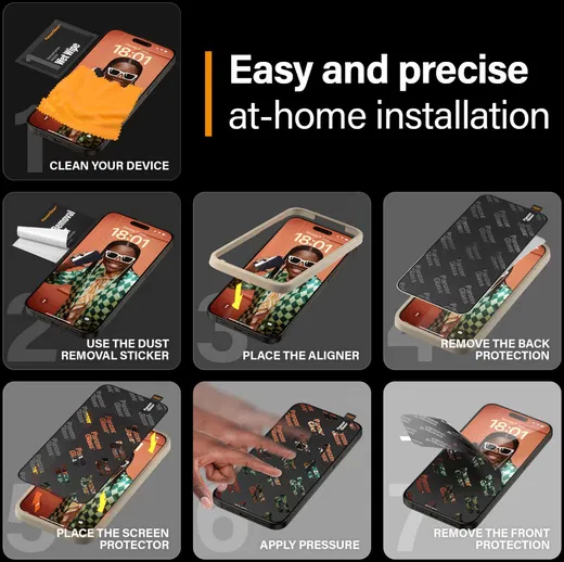 PanzerGlass EyeCare Ultra-Wide iPhone 15 Pro Max Screen Protector EasyAligner