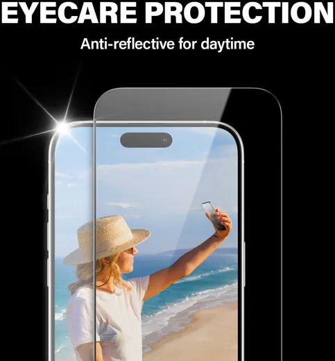 PanzerGlass EyeCare Ultra-Wide iPhone 15 Pro Max Screen Protector EasyAligner