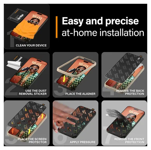 PanzerGlass Ultra-Wide iPhone 15 Pro Max Screen Protector EasyAligner