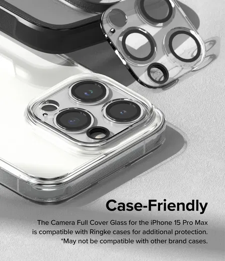 Ringke Full Cover Glass iPhone 15 Pro Max Camera Protector Glas (2-Pack)
