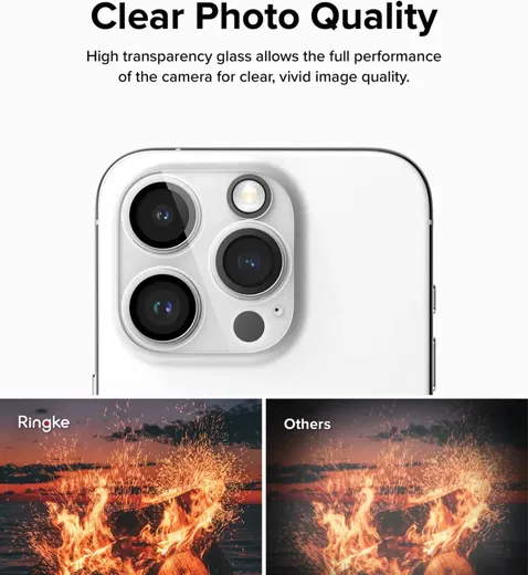Ringke Full Cover Glass iPhone 15 Pro Max Camera Protector Glas (2-Pack)