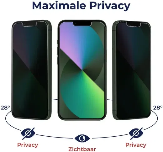 Rosso Apple iPhone 15 Pro Max Privacy Glass met Installatietray