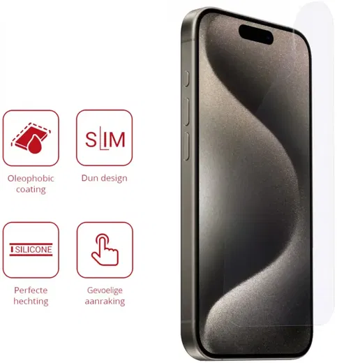 Rosso Apple iPhone 15 Pro Max Screen Protector Ultra Clear Duo Pack