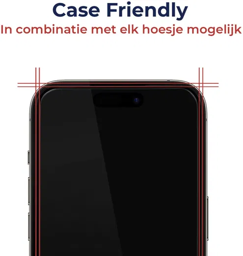 Rosso Apple iPhone 15 Pro Max Tempered Glass met Installatietray