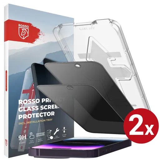 Rosso iPhone 15 Pro Max Privacy Glass met Installatietray (2-Pack)