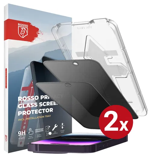 Rosso iPhone 15 Pro Max Privacy Glass met Installatietray (2-Pack)