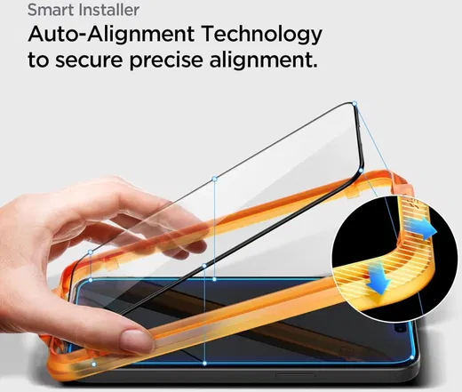 Spigen AlignMaster Apple iPhone 15 Pro Max Tempered Glass (2-Pack)