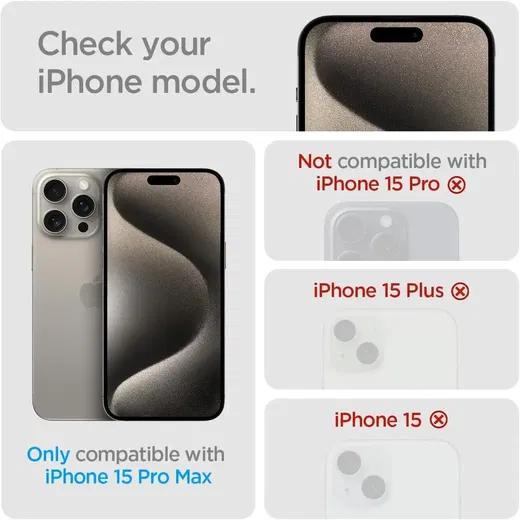Spigen AlignMaster Apple iPhone 15 Pro Max Tempered Glass (2-Pack)