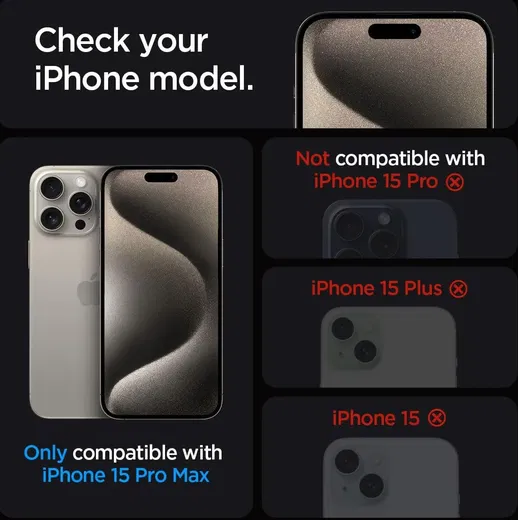 Spigen EZ Fit GLAS.tR Apple iPhone 15 Pro Max Privacy Glass (1-Pack)