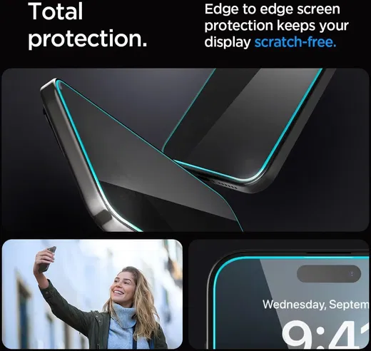 Spigen EZ Fit GLAS.tR Apple iPhone 15 Pro Max Privacy Glass (1-Pack)