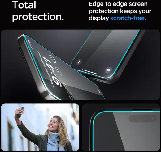 Spigen EZ Fit GLAS.tR iPhone 15 Pro Max Screen Protector Transparant 2-Pack
