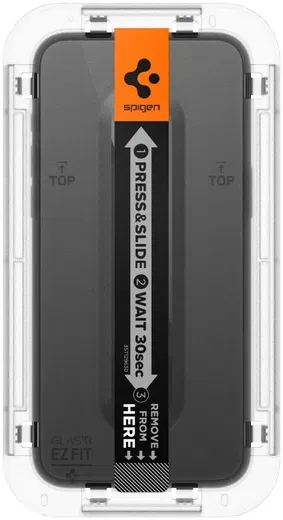 Spigen EZ Fit GLAS.tR iPhone 15 Pro Max Screen Protector Zwart (1-Pack)